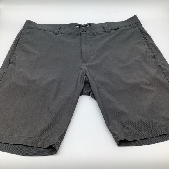 Travis Mathew Mens Golf Shorts Black Striped‎ Size 36 (Actual 38) - Picture 1 of 8